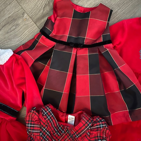 Baby Christmas/xmas outfits 4 total perfect for little girls first holiday - Picture 7 of 11